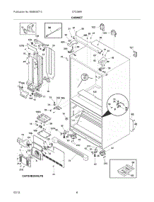 07 - Cabinet parts for Frigidaire Refrigerator CFD28WIWB / from AppliancePartsPros.com