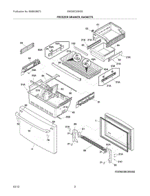 03 - Freezer Drawer, Baskets parts for Frigidaire Refrigerator EW23BC85KS5 / from AppliancePartsPros.com