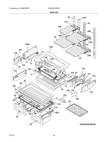 09 - Shelves parts for Frigidaire Refrigerator EW23BC85KS5 / from AppliancePartsPros.com