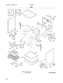 05 - Body parts for Frigidaire Range CRE3530PBA / from AppliancePartsPros.com