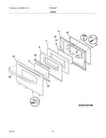 09 - Door parts for Frigidaire Range CRE3530PWA / from AppliancePartsPros.com