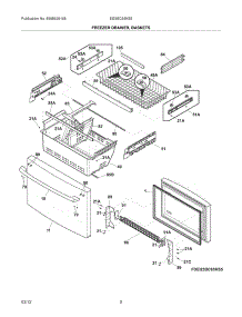 03 - Freezer Drawer, Baskets parts for Frigidaire Refrigerator EI23BC65KS5 / from AppliancePartsPros.com