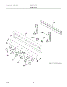 03 - Backguard parts for Frigidaire Range E36GF75GPS / from AppliancePartsPros.com