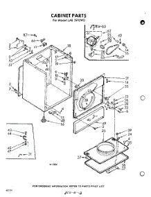 04 - Cabinet parts for Whirlpool Dryer LAE5910W0 / from AppliancePartsPros.com
