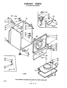 04 - Cabinet parts for Whirlpool Dryer LAE5920W0 / from AppliancePartsPros.com