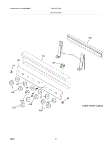 03 - Backguard parts for Frigidaire Range E36GF76GPS / from AppliancePartsPros.com