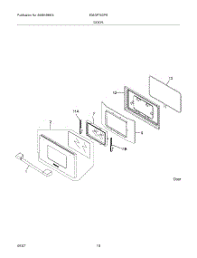11 - Door parts for Frigidaire Range E36GF76GPS / from AppliancePartsPros.com