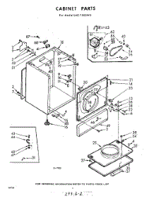 02 - Cabinet parts for Whirlpool Dryer LAE7500W0 / from AppliancePartsPros.com