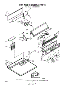 04 - Top And Console parts for Whirlpool Dryer LAE7500W0 / from AppliancePartsPros.com