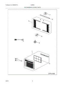 03 - Recommended Spare Parts parts for Frigidaire Air Conditioner CAE5M0 / from AppliancePartsPros.com