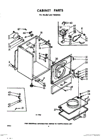 02 - Cabinet parts for Whirlpool Dryer LAE7800W0 / from AppliancePartsPros.com