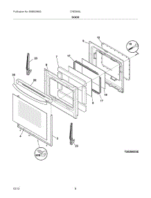 09 - Door parts for Frigidaire Range CRE3860LBH / from AppliancePartsPros.com