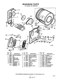 05 - Bulkhead parts for Whirlpool Dryer LAE8800W0 / from AppliancePartsPros.com