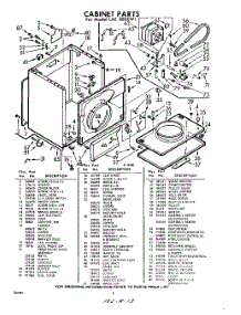 04 - Cabinet parts for Whirlpool Dryer LAE8800W1 / from AppliancePartsPros.com