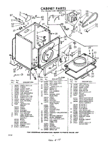 04 - Cabinet parts for Whirlpool Dryer LAE8810W0 / from AppliancePartsPros.com