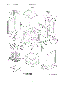 05 - Body parts for Frigidaire Range CFEF3005LWA / from AppliancePartsPros.com