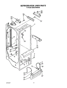 03 - Refrigerator Liner parts for Kitchenaid Refrigerator KSRS27QWAL00 / from AppliancePartsPros.com