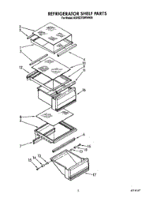 04 - Refrigerator Shelf parts for Kitchenaid Refrigerator KSRS27QWAL00 / from AppliancePartsPros.com