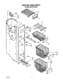 05 - Freezer Liner parts for Kitchenaid Refrigerator KSRS27QWAL00 / from AppliancePartsPros.com