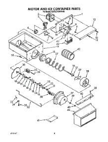 06 - Motor And Ice Container parts for Kitchenaid Refrigerator KSRS27QWAL00 / from AppliancePartsPros.com