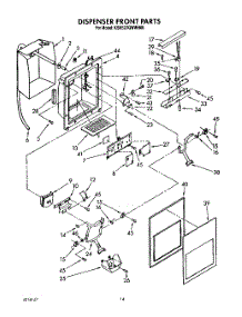 09 - Dispenser Front parts for Kitchenaid Refrigerator KSRS27QWAL00 / from AppliancePartsPros.com