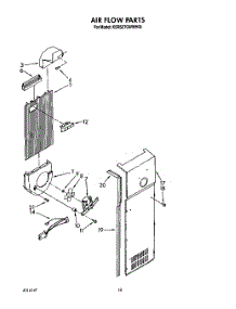 11 - Air Flow parts for Kitchenaid Refrigerator KSRS27QWAL00 / from AppliancePartsPros.com