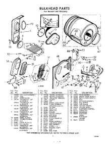 05 - Bulkhead parts for Whirlpool Dryer LAE9810W0 / from AppliancePartsPros.com