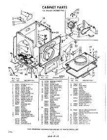 04 - Cabinet parts for Whirlpool Dryer LAG8871W0 / from AppliancePartsPros.com