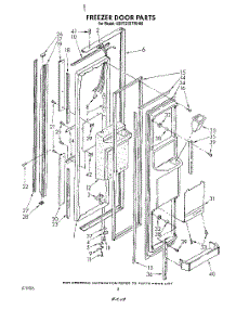 05 - Freezer Door parts for Kitchenaid Refrigerator KSRT22DTPL00 / from AppliancePartsPros.com