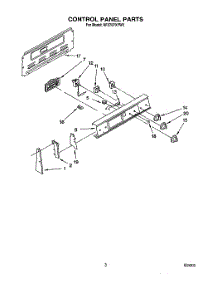 03 - Control Panel parts for Whirlpool Range RF376PXYN0 / from AppliancePartsPros.com