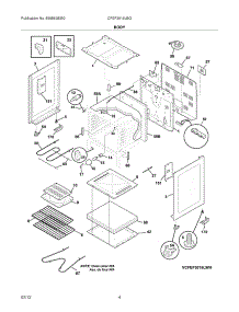 05 - Body parts for Frigidaire Range CFEF3016LBG / from AppliancePartsPros.com