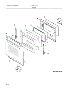 09 - Door parts for Frigidaire Range CFEF3016LBG / from AppliancePartsPros.com