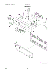 03 - Backguard parts for Frigidaire Range CRE3895PSA / from AppliancePartsPros.com
