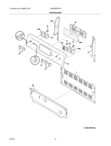 03 - Backguard parts for Frigidaire Range CRE3895PWA / from AppliancePartsPros.com