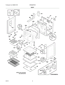 05 - Body parts for Frigidaire Range CRE3895PWA / from AppliancePartsPros.com