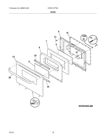 11 - Door parts for Frigidaire Range CRG3120PWA / from AppliancePartsPros.com
