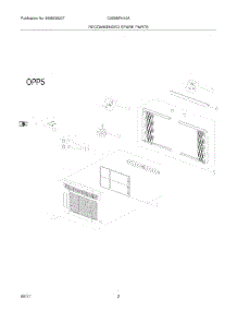 03 - Recommended Spare Parts parts for Frigidaire Air Conditioner CAE5MR410A17 from AppliancePartsPros.com