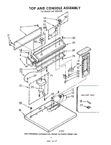 02 - Top And Console parts for Whirlpool Dryer LAI5901W0 / from AppliancePartsPros.com