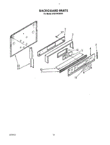 07 - Backguard, Lit / Optional parts for Whirlpool Range SF370PEWN0 / from AppliancePartsPros.com