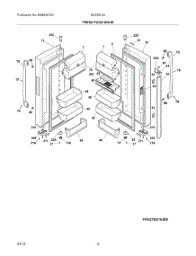 05 - Fresh Food Doors parts for Frigidaire Refrigerator EI27BS16JW8 / from AppliancePartsPros.com