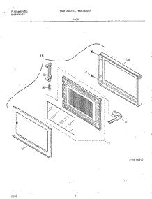 05 - Door parts for Frigidaire Microwave FMB136G1B1 / from AppliancePartsPros.com