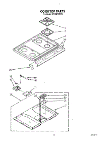 08 - Cooktop parts for Whirlpool Range SF370PEWN3 / from AppliancePartsPros.com