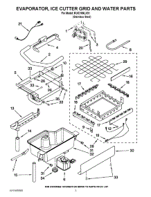 02 - Evaporator, Ice Cutter Grid And Water Parts parts for Kitchenaid Ice Machine KUIC15NLXS1 / from AppliancePartsPros.com