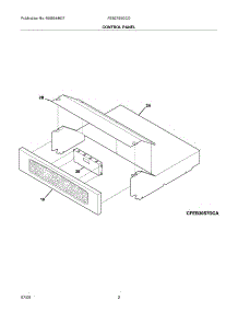 03 - Control Panel parts for Frigidaire Oven FEB27S5GCD / from AppliancePartsPros.com