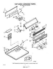 02 - Top And Console parts for Whirlpool Dryer LAI7501W1 / from AppliancePartsPros.com
