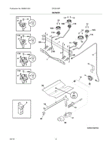 05 - Burner parts for Frigidaire Range CRG3150PBA / from AppliancePartsPros.com