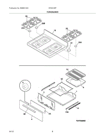 09 - Top / Drawer parts for Frigidaire Range CRG3150PBA / from AppliancePartsPros.com