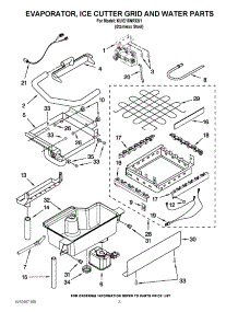 02 - Evaporator, Ice Cutter Grid And Water Parts parts for Kitchenaid Ice Machine KUIC15NRXS1 / from AppliancePartsPros.com