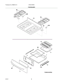 09 - Top / Drawer parts for Frigidaire Range CRG3150PSA / from AppliancePartsPros.com