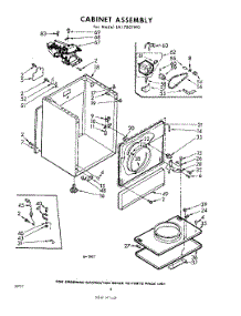 04 - Cabinet parts for Whirlpool Dryer LAI7801W0 / from AppliancePartsPros.com
